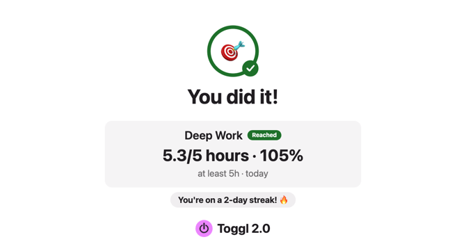 You did it!